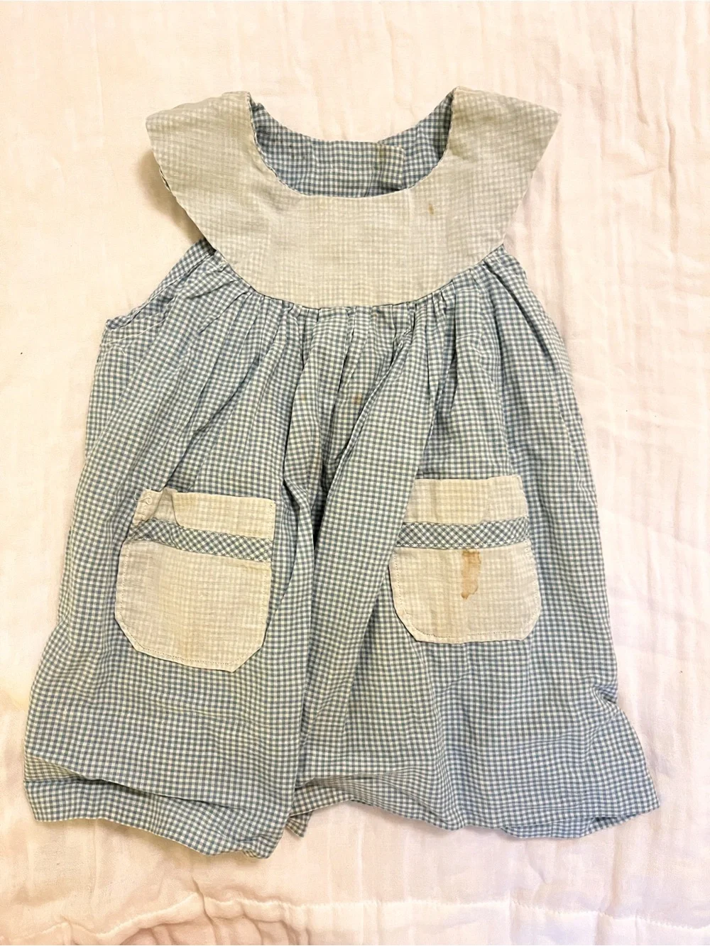 Vintage Sleeveless Gingham Dress